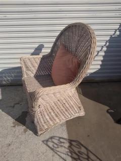 Boho Chic Bamboo and Rattan Lounge Chair - 3877681