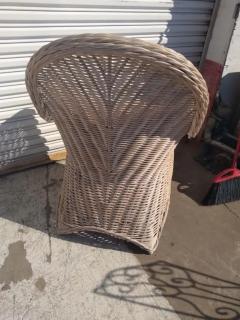Boho Chic Bamboo and Rattan Lounge Chair - 3877687