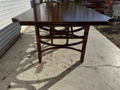 Boho Chic Bamboo and Teak Dining Table with Butterfly Leaf - 4432725