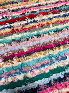 Boho Chic Moroccan Multi color Stripe Design Small Rug or Carpet - 3613340