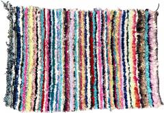 Boho Chic Moroccan Multi color Stripe Design Small Rug or Carpet - 3614799
