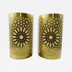 Boho Chic Moroccan Style Brass Wall Sconce or Lantern a Pair - 2901957