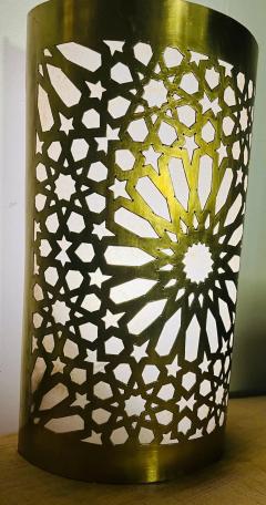 Boho Chic Moroccan Style Brass Wall Sconce or Lantern a Pair - 3809320