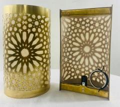 Boho Chic Moroccan Style Brass Wall Sconce or Lantern a Pair - 3809322