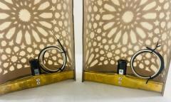 Boho Chic Moroccan Style Brass Wall Sconce or Lantern a Pair - 3809324