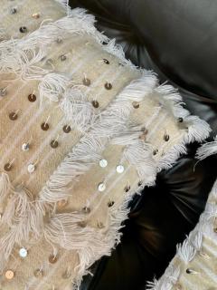 Boho Chic Moroccan Wool White Wedding Pillow a Pair - 3599046
