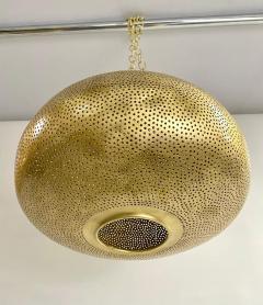 Boho Chic Style Oval Brass Pendant or Lantern a Pair - 3037350