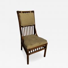 Boho Chic Upholstered Bamboo Side Chair - 4412320