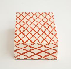 Bone and Coral Trellis Decorative Box - 970970