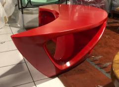 Boomerang shaped red abstract coffee table - 1007603