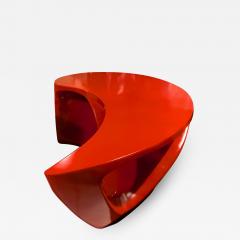 Boomerang shaped red abstract coffee table - 1008539