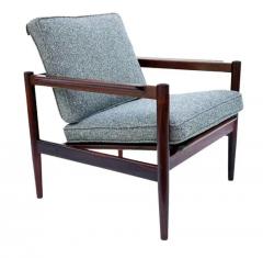 Borge Jensen Pair of Mid Century Danish Modern Rosewood Lounge Chairs by Borge Jensen in Gray - 3808284