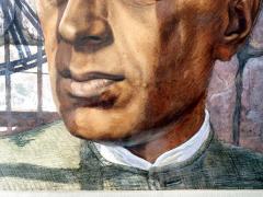 Boris Chaliapin Indias Nehruand Gandhi Time Magazine Cover Original Art Signed - 4754593