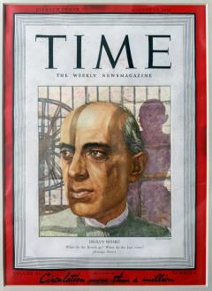 Boris Chaliapin Indias Nehruand Gandhi Time Magazine Cover Original Art Signed - 4754597