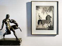 Boris Lovet Lorski Art Deco Prancing Horse with Female Nude - 3426029