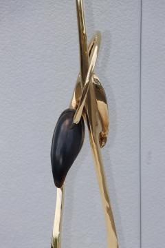 Boris Lovet Lorski Boris Lovet Lorski Attributed Cranes Solid Brass Sculpture - 4789544