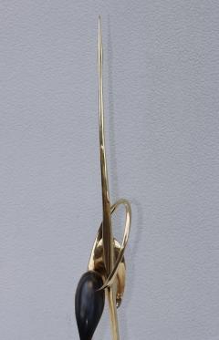 Boris Lovet Lorski Boris Lovet Lorski Attributed Cranes Solid Brass Sculpture - 4789545