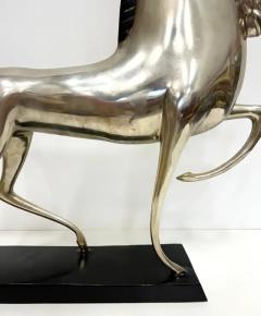 Boris Lovet Lorski Deco Style Silvered Bronze Etruscan Horse Sculpture Boris Lovet Lorski Style - 3974280