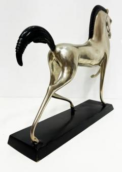 Boris Lovet Lorski Deco Style Silvered Bronze Etruscan Horse Sculpture Boris Lovet Lorski Style - 3974283