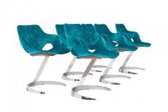 Boris Tabacoff Boris Tabacoff Scimitar Dining Chairs in Blue Petrol Velvet - 456213