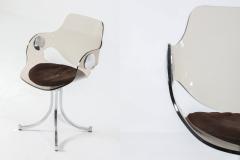 Boris Tabacoff Perspex and Chrome Chairs for Mobilier Modulaire Moderne by Boris Tabacoff - 1231264