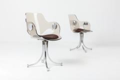 Boris Tabacoff Perspex and Chrome Chairs for Mobilier Modulaire Moderne by Boris Tabacoff - 1231265