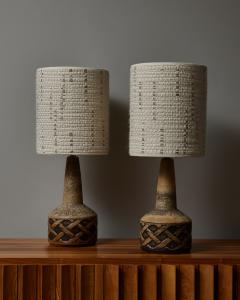 Bornholm Stent j S holm S holm Pair of Ceramic Table Lamps by S holm Stent j - 2999714