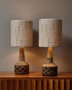 Bornholm Stent j S holm S holm Pair of Ceramic Table Lamps by S holm Stent j - 2999716