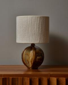 Bornholm Stent j S holm S holm Round Glazed Ceramic Table Lamp by S holm Stent j - 2999704