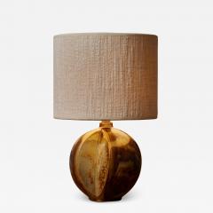 Bornholm Stent j S holm S holm Round Glazed Ceramic Table Lamp by S holm Stent j - 3002319