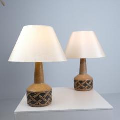 Bornholmsk Ceramic Pair of Large Stoneware Ceramic Table Lamps S holm Bornholm Denmark 1960 70s - 4384137
