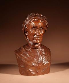 Boudewijn Tuerlinckx Beautiful Expressive Carved Wooden Bust Of a Woman Signed B Tuerlinckx - 3311930
