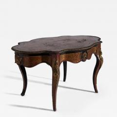 Boulle styled panelled desk Napoleon IIV late 1800s in bronze - 3698473