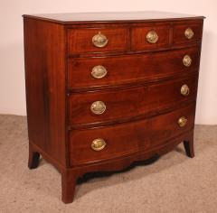 Bowfront Chest Of Drawers Regency Period In Mahogany Circa 1800 - 3503521