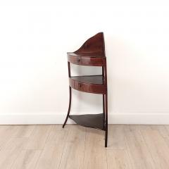 Bowfront Georgian Mahogany Corner Stand circa 1800 - 3954978