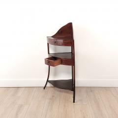 Bowfront Georgian Mahogany Corner Stand circa 1800 - 3954979