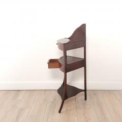 Bowfront Georgian Mahogany Corner Stand circa 1800 - 3954980