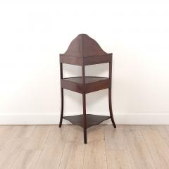 Bowfront Georgian Mahogany Corner Stand circa 1800 - 3954981