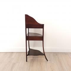 Bowfront Georgian Mahogany Corner Stand circa 1800 - 3954982