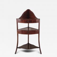Bowfront Georgian Mahogany Corner Stand circa 1800 - 3955677