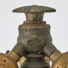 Bradley Hubbard Reverse Painted Glass and Patinated Metal Scenic Table Lamp - 4706293