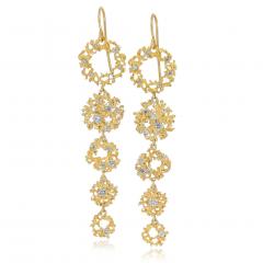 Branch Diamond Galaxy Yellow Gold Dangle Drop Earrings - 4817609