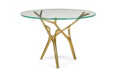 Branco Polished Bronze and Glass Circular Branch Form Dining Table by Newel Mo - 4171350