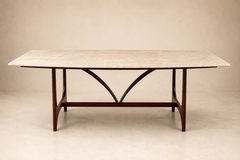 Brasilia Dining Table in Brazilian Rosewood Marble Brazil c 1965 - 4693989