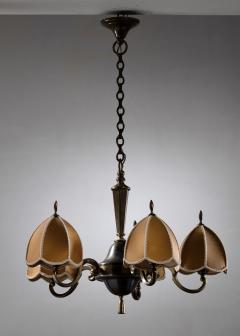Brass 5 arm chandelier - 4651721