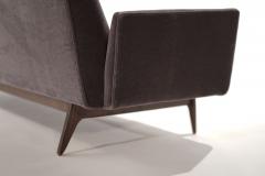 Brass Accented Scandinavian Modern Sofa in Mohair C 1950s - 2677279