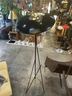 Brass Black Metal Mid Century Italian Floor Lamp - 4325011