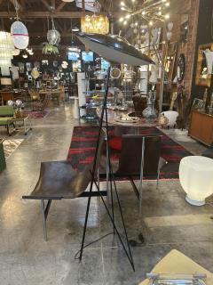 Brass Black Metal Mid Century Italian Floor Lamp - 4325012