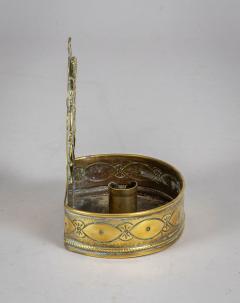 Brass Chamberstick Featuring an American Indian - 4315342
