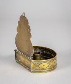 Brass Chamberstick Featuring an American Indian - 4315343